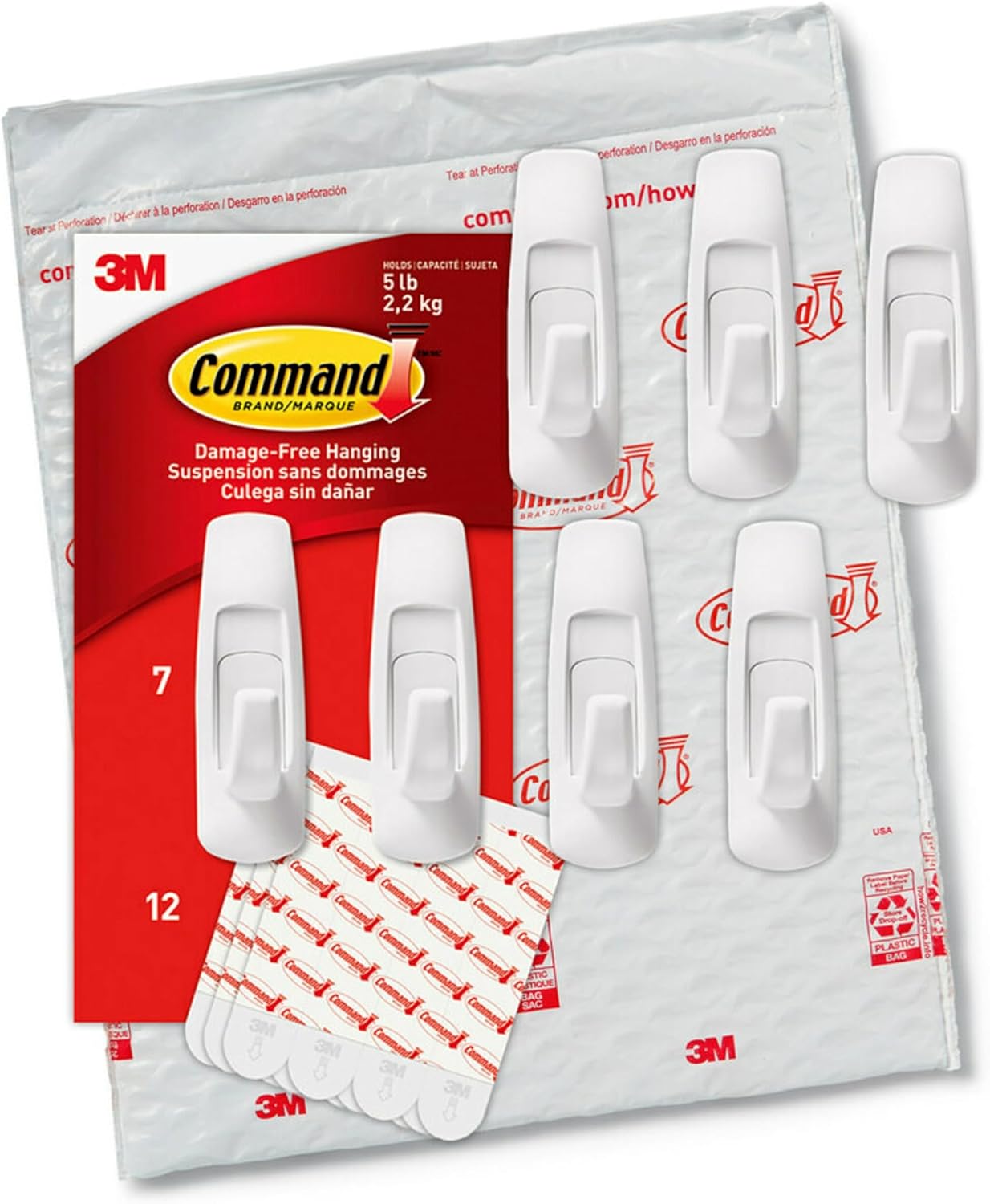 Command Large Utility Hooks. 7-Hooks. 12-Strips. Organize Damage-Free - Image 10